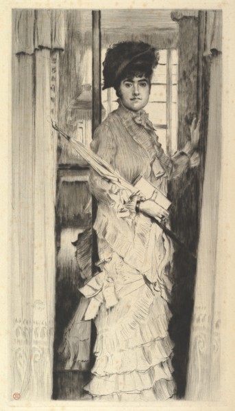 Portrait of Miss L...,or A Door Must Be Either Open or Closed, 1876. Creator: James Tissot.