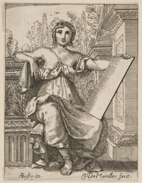 Seated Woman Holding a Tablet, late 17th, mid 18th century. Creator: Possibly by Jean Antoine de Maroulles