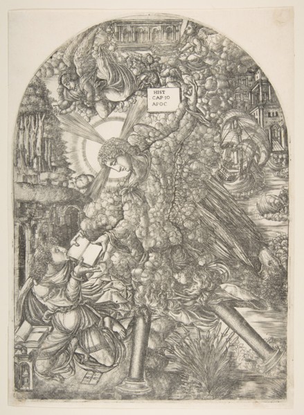 The Angel Gives Saint John the Book to Eat, from the Apocalypse.n.d. Creator: Jean Duvet.