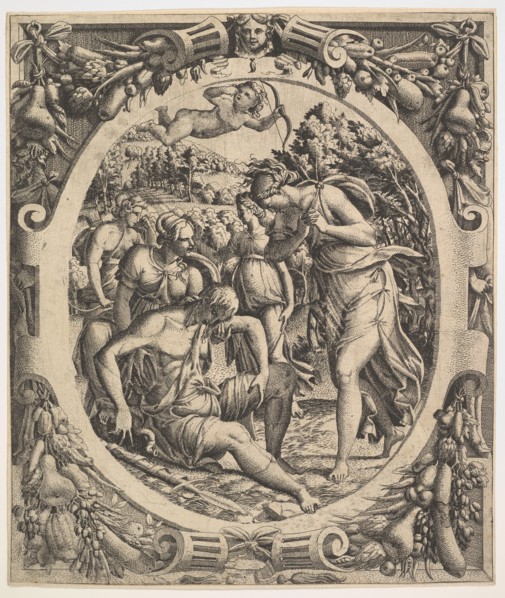 The Death of Adonis, 1544. Creator: Jean Mignon.