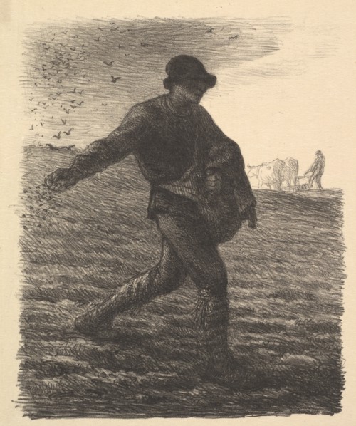 The Sower, 1851. Creator: Jean Francois Millet.