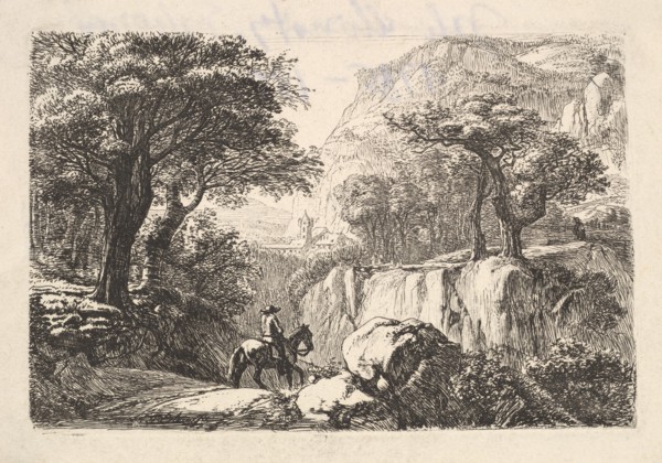 The Horseback Rider in the Gorge, 19th century. Creator: Johann Christian Erhard.