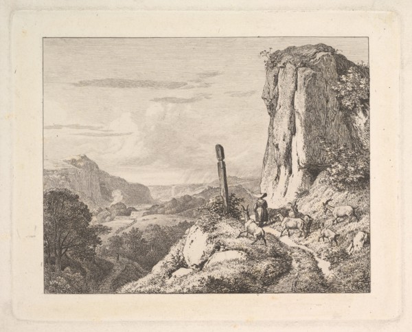 Young Woman with Six Goats, 1815. Creator: Johann Christian Erhard.