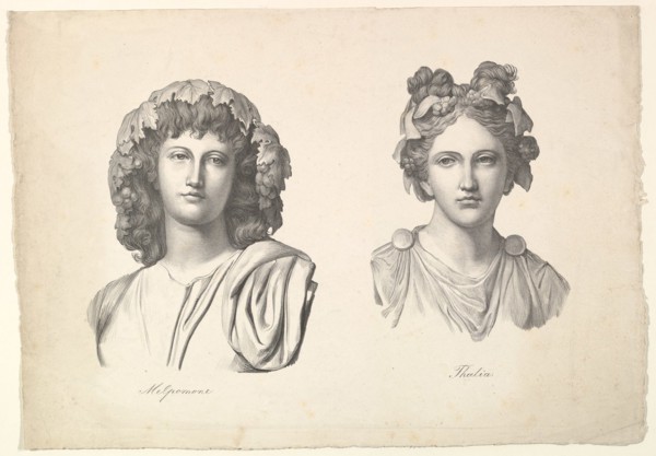 Melpomene and Thalia, 1823-26. Creator: Johann Gottfried Schadow.