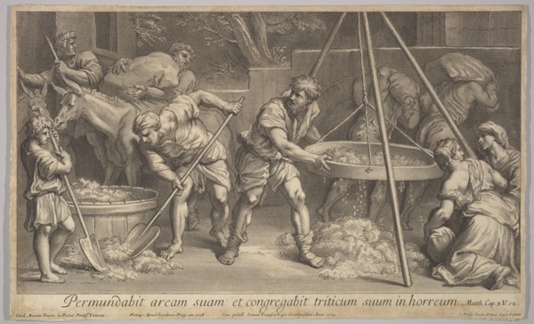 The Wheat & The Chaff, 1728. Creator: Johann Jakob Frey the Elder.