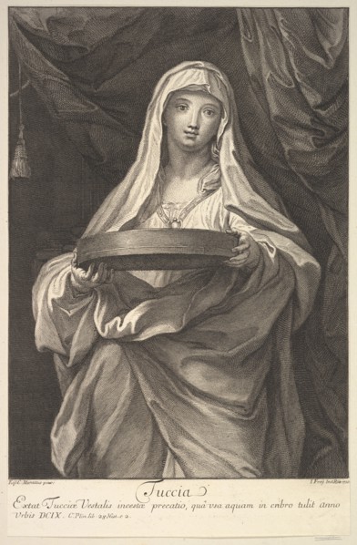 Tuccia, 1720. Creator: Johann Jakob Frey the Elder.