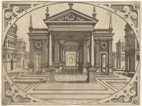 Plate from "Scenographiae...", ca. 1560. Creator: Johannes van Doetecum I.