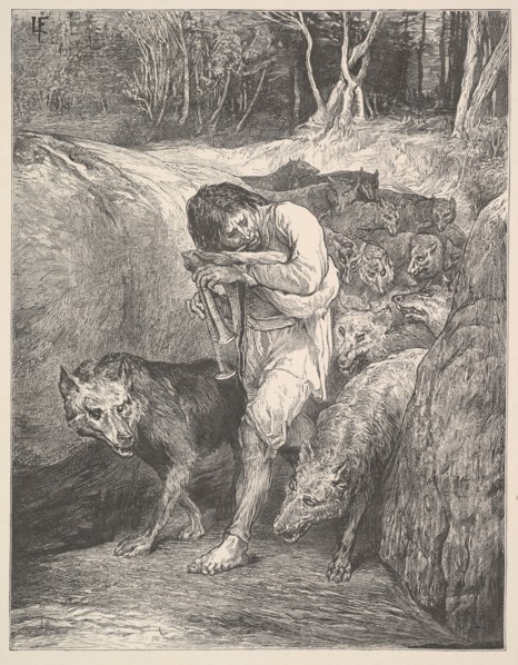 The Wolf-Charmer, 1867. Creator: Henry Marsh.