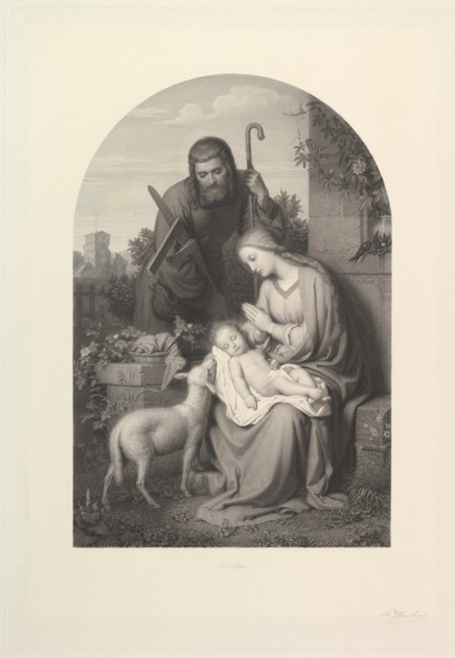 The Holy Family, mid 19th-19th century. Creator: Josef Kohlschein.