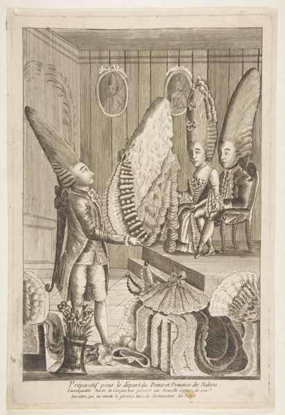 Préparatif pour le départ du Prince et Princesse des Nabots. L'incomparable Baron ..., 18th century. Creator: Unknown.