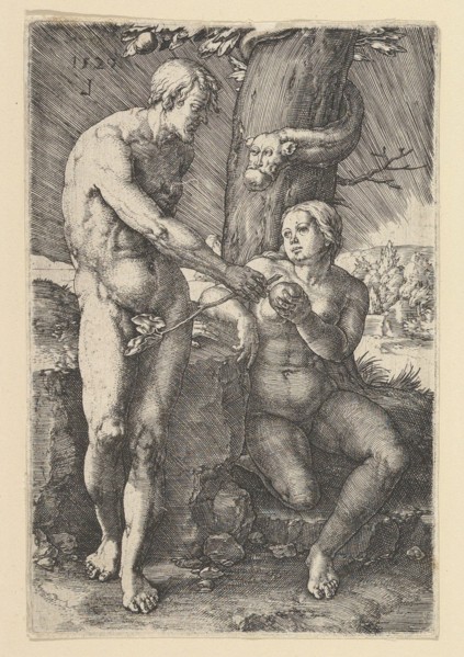 Sin of Adam and Eve, 1529. Creator: Lucas van Leyden.