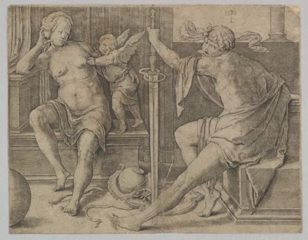 Mars, Venus and Cupid, 1530. Creator: Lucas van Leyden.