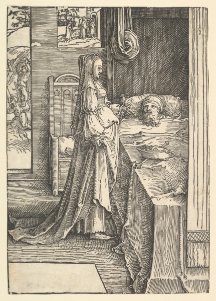 Jezebel Promising Naboth's Vineyards to King Ahab, ca. 1517. Creator: Lucas van Leyden.
