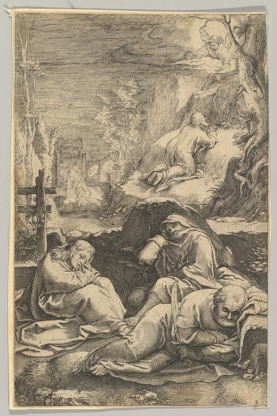 The Agony in the Garden, from The Passion of Christ, ca. 1623. Creator: Ludovicus Siceram.