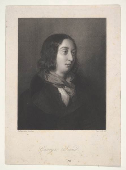 Portrait of George Sand, 1837. Creator: Luigi Calamatta.