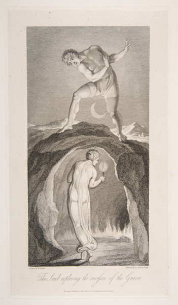 The Soul Exploring the Recesses of the Grave, from The Grave, a Poem by Robert Bl..., March 1, 1813. Creator: Luigi Schiavonetti.