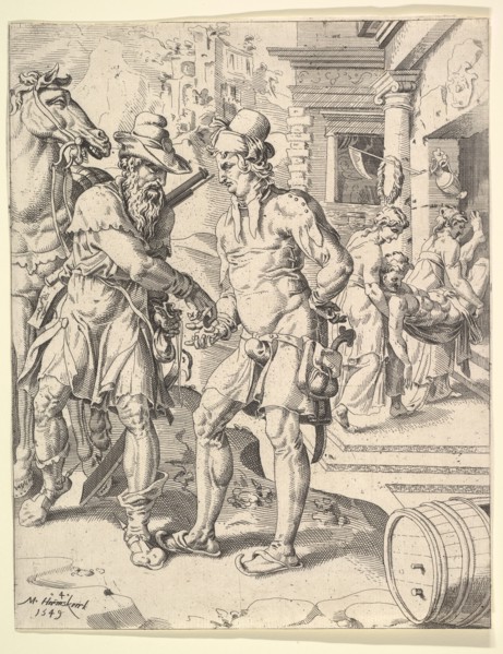 The Parable of the Good Samaritan, 1549. Creator: Dirck Volkertsen Coornhert.