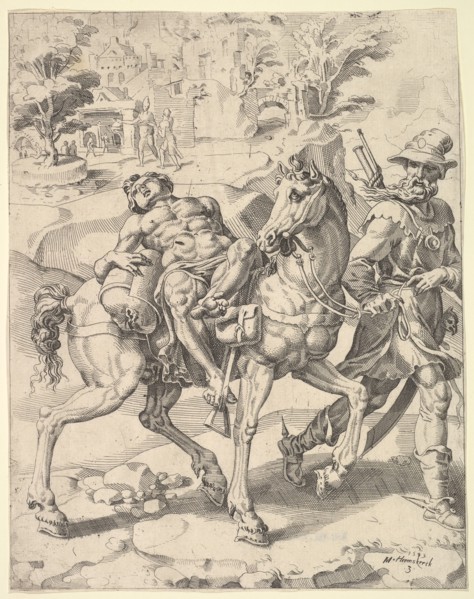 The Parable of the Good Samaritan, 1549. Creator: Dirck Volkertsen Coornhert.