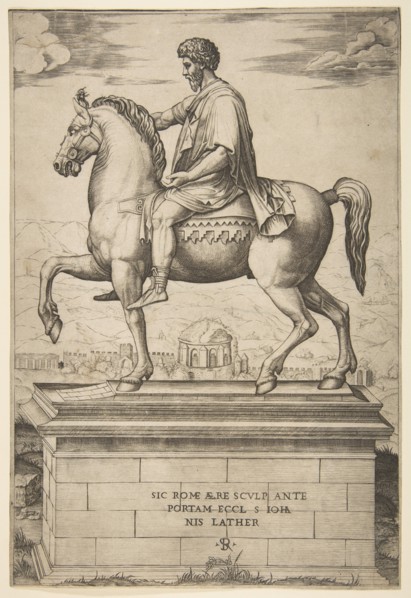 Equestrian Statue of Marcus Aurelius, 1515-27. Creator: Marco Dente.