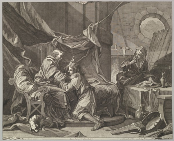 Isaac Blessing Jacob, 18th century. Creator: Martin Gottfried Crophius.