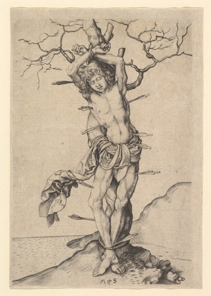 Saint Sebastian, ca. 1435-1491. Creator: Martin Schongauer.