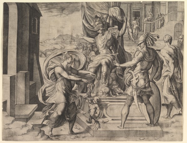 The Vestal Virgin Tuccia, mid-16th century. Creator: Master FG.