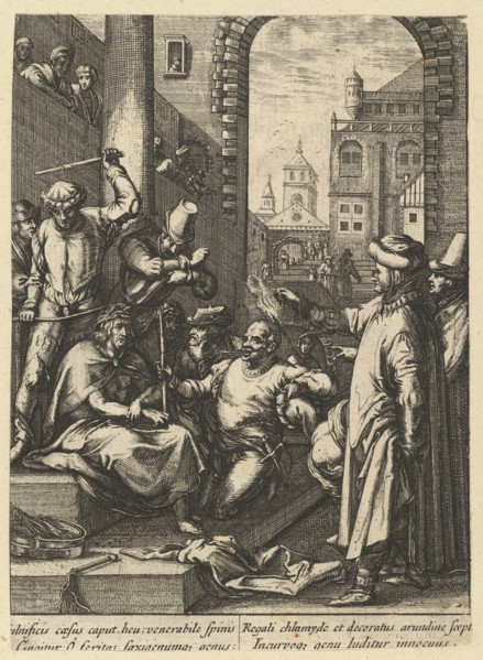 The Crowning with Thorns, from The Passion of Christ, mid 17th century. Creator: Nicolas Cochin.