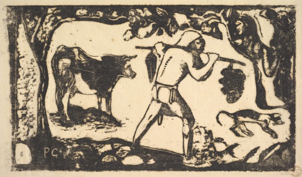 Tahitian Carrying Bananas, 1898-99. Creator: Paul Gauguin.