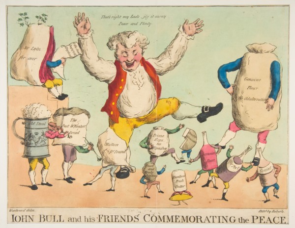 John Bull and His Friends Commemorating the Peace, ca. 1801. Creator: Piercy Roberts.
