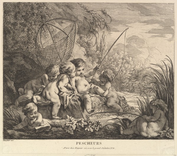 Children Fishing, ca. 1738. Creator: Pierre Alexandre Aveline.