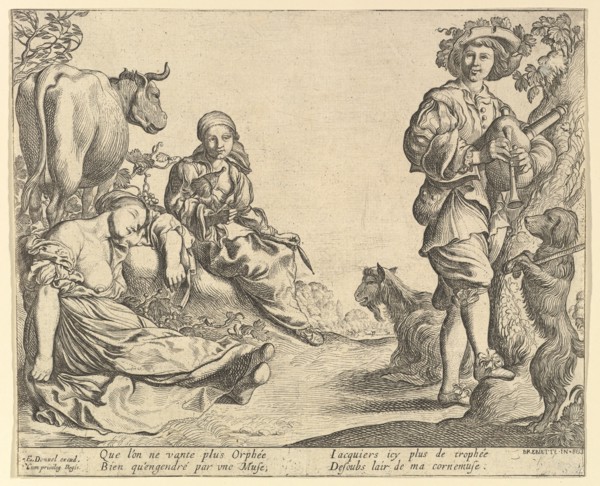 Bagpipe Player, 1610-50. Creator: Pierre Brebiette.