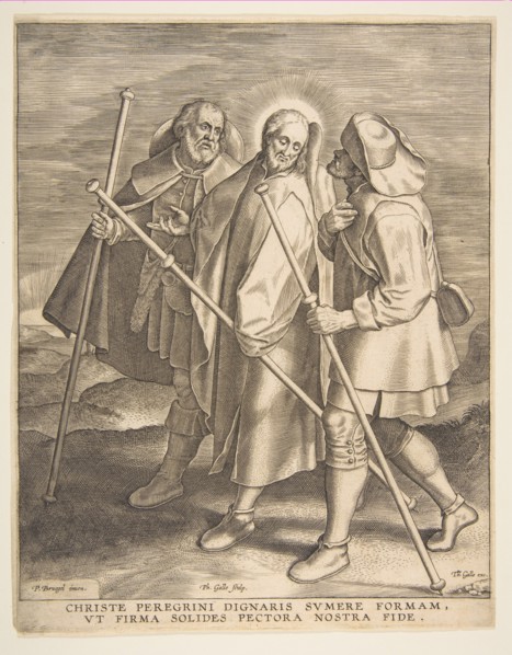 Christ and the Disciples on the Way to Emmaus, 1571. Creator: Philip Galle.
