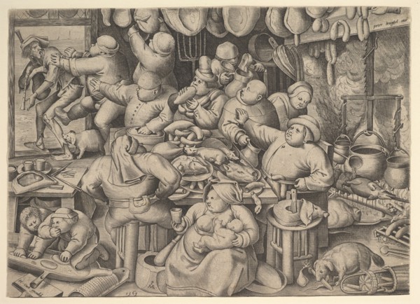 The Fat Kitchen, 1563. Creator: Pieter van der Heyden.