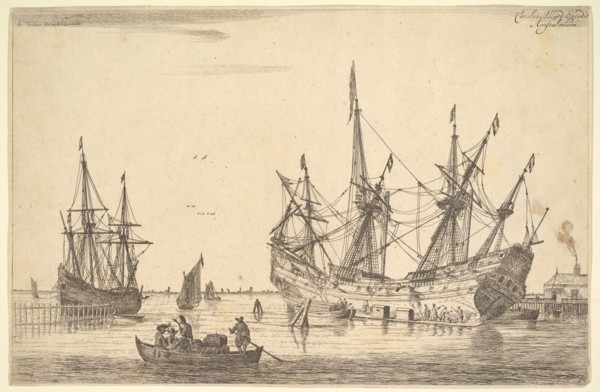 Men Caulking the Hull of a Ship, 17th century. Creator: Reinier Zeeman.