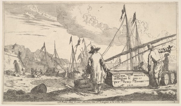 Title page, "Quelque navieres deisseigner & graver par Remy Zeeman", 1652. Creator: Reinier Zeeman.