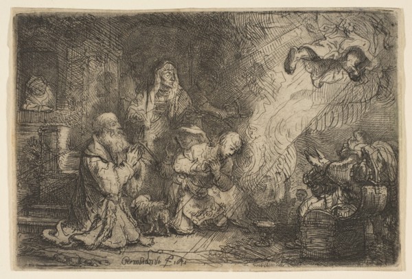 The Angel Departing from the Family of Tobias, 1641. Creator: Unknown.