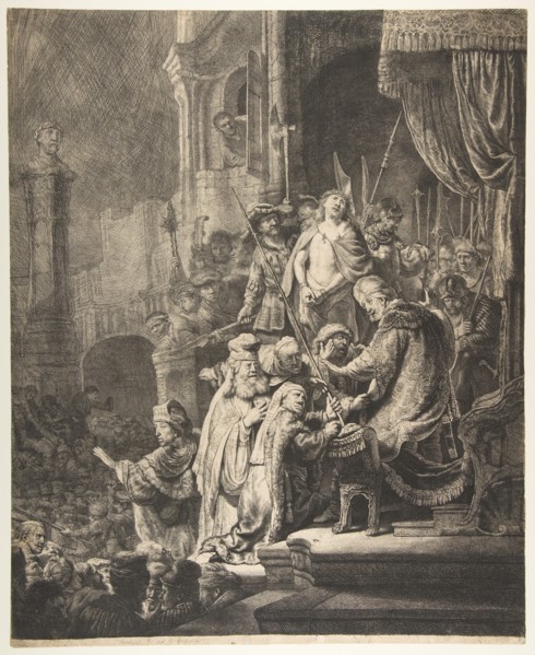 Christ Before Pilate: the large plate, 1636. Creator: Rembrandt Harmensz van Rijn.
