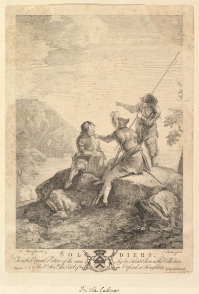 Three Soldiers, 1766-67. Creator: Richard Earlom.