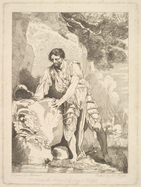 Retiring Wounded from Battle, July 19, 1779. Creator: Robert Blyth.