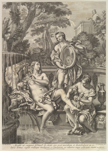 David and Bathsheba, 1680-1743. Creator: Robert van Audenaerde.