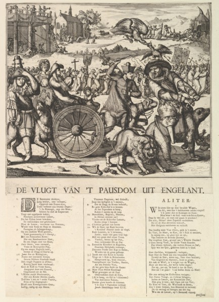 De Vlugt van 't Pausdom.n.d. Creator: Romeyn de Hooghe.