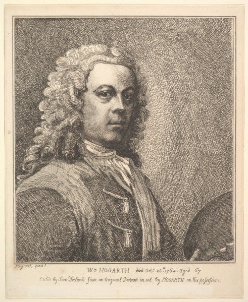 William Hogarth, Self-portrait, 1785. Creator: Samuel Ireland.