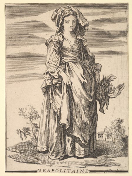 Reverse copy of Neapolitaine, from Recueil de diverses fig.res étrangeres Inventée..., 18th century. Creator: Unknown.