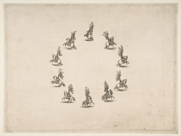 Ten Cavaliers Forming a Circle, 1652. Creator: Stefano della Bella.