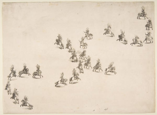 Twenty-four Cavaliers Form a Double S, 1652. Creator: Stefano della Bella.
