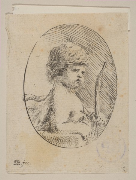 A Small Cupid with His Bow, from 'Various figures and doodles'
