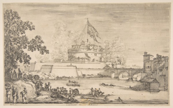 Castel Sant' Angelo, ca. 1634. Creator: Stefano della Bella.
