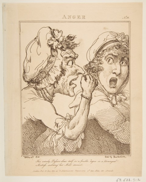 Anger, January 21, 1800. Creator: Thomas Rowlandson.