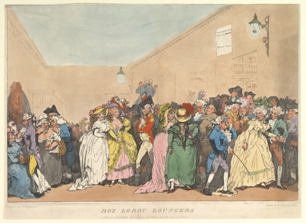 Box Lobby Loungers, January 5, 1811. Creator: Thomas Rowlandson.