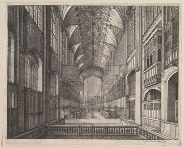 St. George's Chapel Choir, Windsor, 1663. Creator: Wenceslaus Hollar.